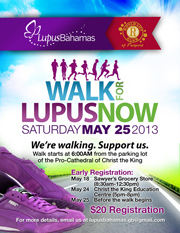 lupus bahamas walkathon set for may 25th in freeport walk a thon flyers
