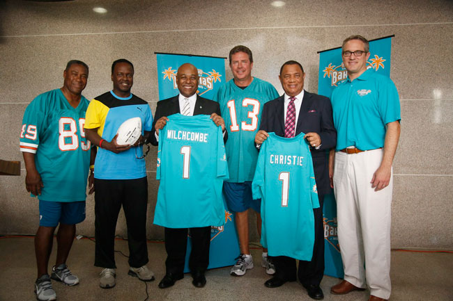  Miami Dolphins Legends and The Islands of the  Bahamas Ink Exclusive Partnership