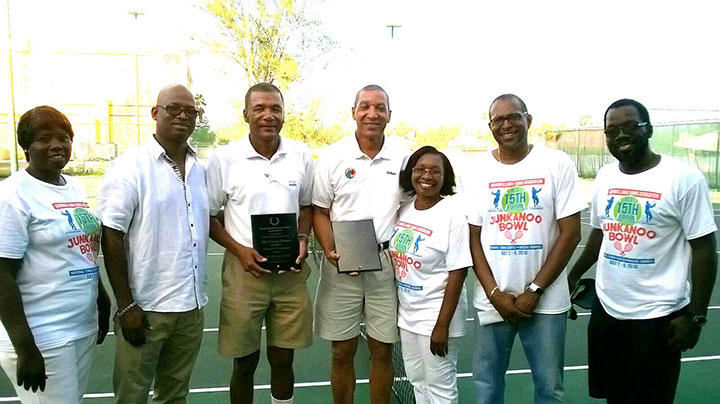 From-left-to-right-Darnette-Weir_-Omar-Smith_-Honoree-George-Baxter_-Honoree-Mickey-Williams_-Chilean-Burrows_-President-Donaldson-and-Perry-New.jpg