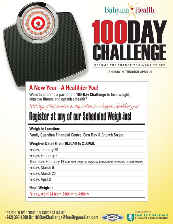 weight loss challenge template