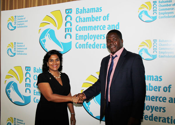 Photo-2-Bahamas-Chamber-Chairman-thanks-Logo-Creator-Azaleta-May-24-2011.jpg